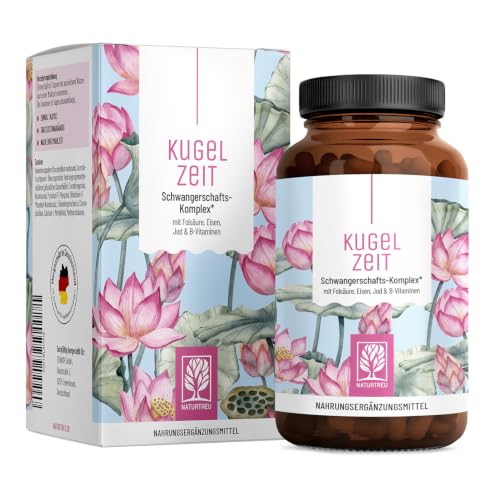 NATURTREU Schwangerschaftsvitamine - Komplex für alle Trimester mit Folsäure als Folat Chrom Eisen Jod & 7 Vitamine Vegan - Unterstützung in der Schwangerschaft