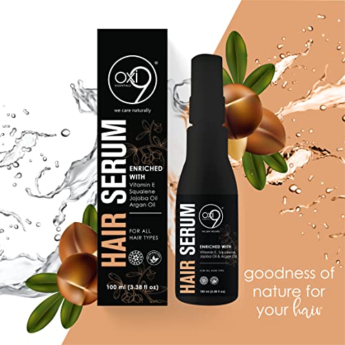 Image of Oxi9 Hair Serum Enriched with Jojoba Oil 100 ml | Paraben Free | For Smooth & Shine Hair