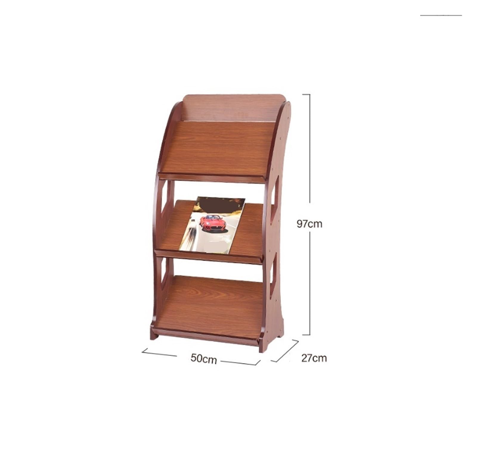 Brochure sur Pied for Porte-revues en Bois à 3 Couches Porte Revue