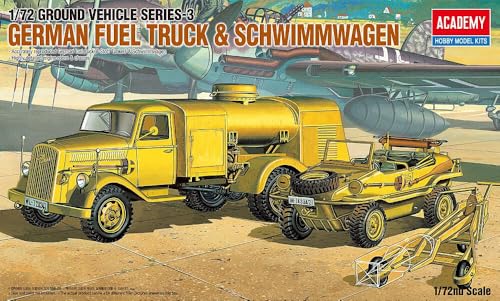 Academy 1:72 - Camion de Carburant Allemand de la Seconde Guerre Mondiale et Schwimwagen