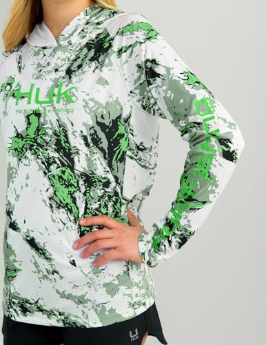 Huk Fishingフィッシングシャツ 総柄 カジキ M（L） 美品 NEW HUK