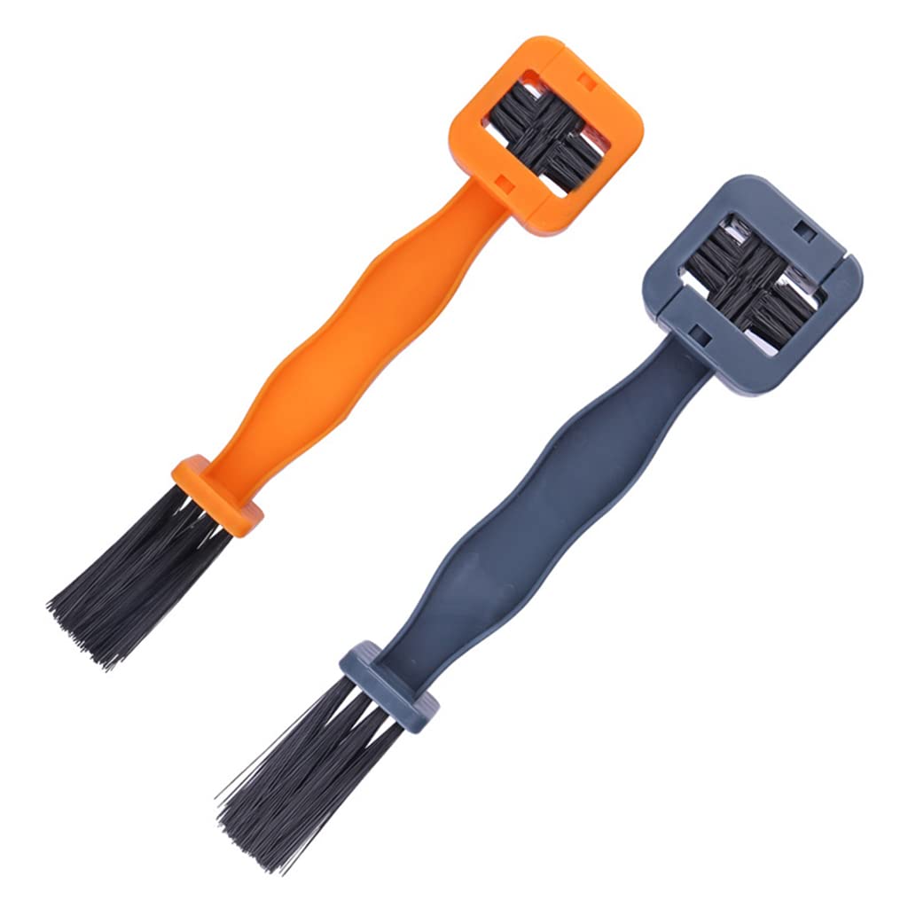 GRABLOOM Cleaning Brush Bicycle Chain Detailing Cleaning Brush Tire for Scrub Rag Motorcycle Cleaning Tools Bicycle Cleaner, Orange