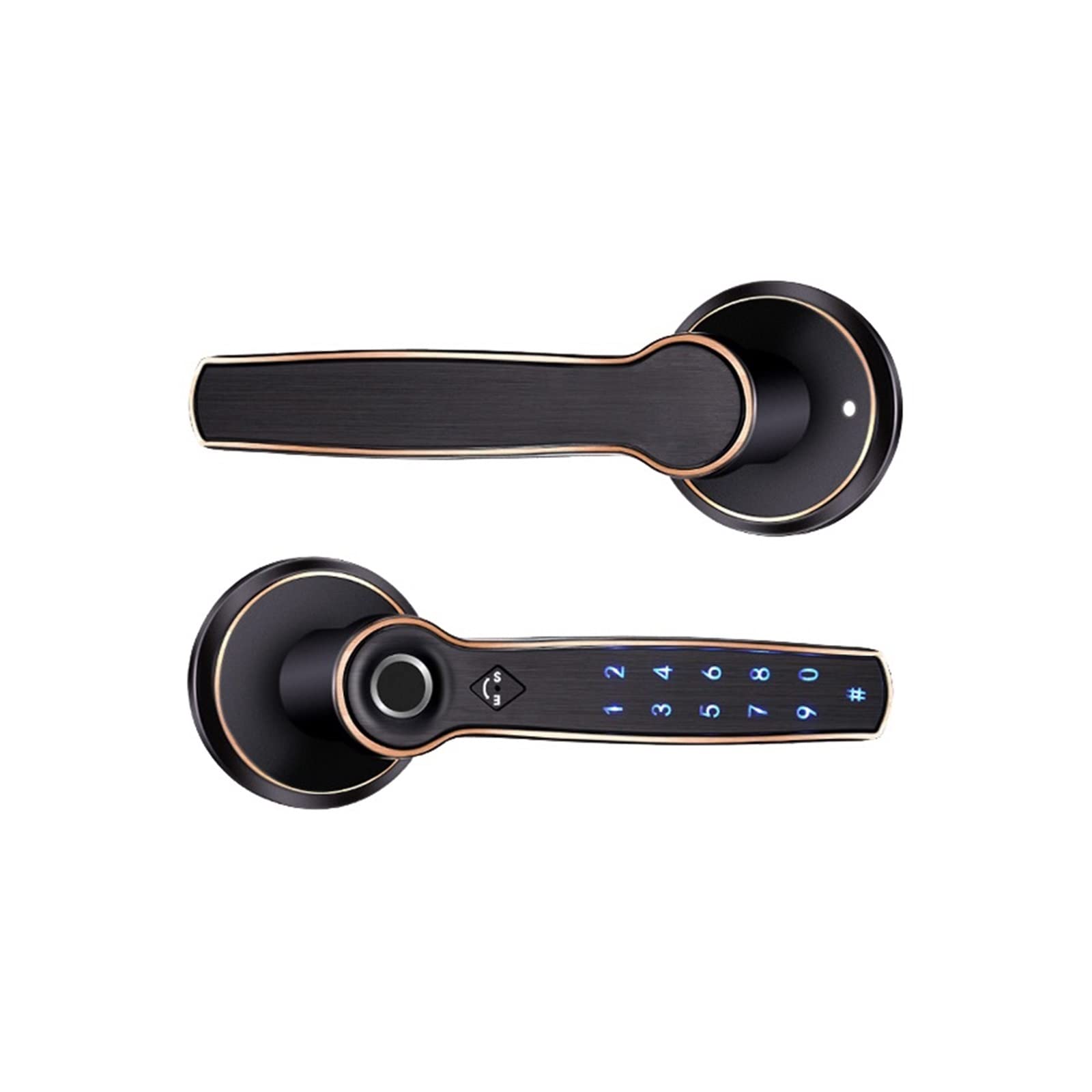 Serratura Smart, TTLOCK Smart Door Lock Comando vocale AI Supporto for Impronte digitali,Smart Lock Facile da Installare(Black Password)