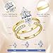AVECON 3.5CT Marquise Cut Engagement Ring Set for Women, Wedding Promise Cubic Zirconia Band, 14K Gold Plated Stackable Adjustable Bridal Half Eternity Open Rings, Size 5