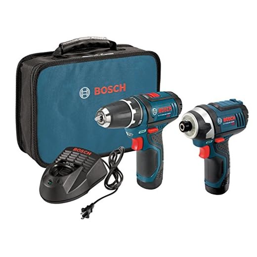 BOSCH CLPK22-120 12V Max Cordless 2-Tool 3/8 in. Drill/Driver and 1/4 in. Impact Driver Combo Kit with 2 Batteries, Charger and Case
