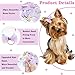 zaabaazina 20pcs Purple Dog Hair Bows for Small Dogs - Yorkie Puppy Hair Accessories with Rubber Bands, Cute Bowknot Hair Clips for Pet Grooming, Handmade Girly Dog Bows Mix Styles