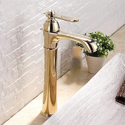 Robinet mitigeur de lavabo moderne or en laiton monocommande