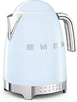 Vista 1 de SMEG 7-Cup Variable Temperature Electric Kettle - Retro Style Aesthetic with Advanced Technology - Stainless Steel, 1400W, 120V, 360° Swivel Base