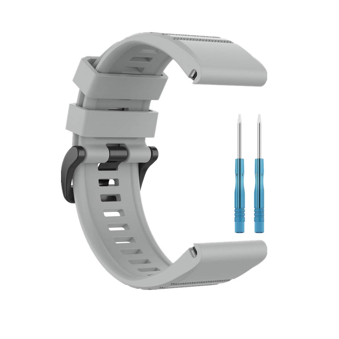 Huwokxix Watch Strap compatible with Garmin fenix 6x/fenix 6x pro/fenix 5x/fenix 5x plus/fenix 3 HR/fenix 3,Adjustable Silicone Sports Strap