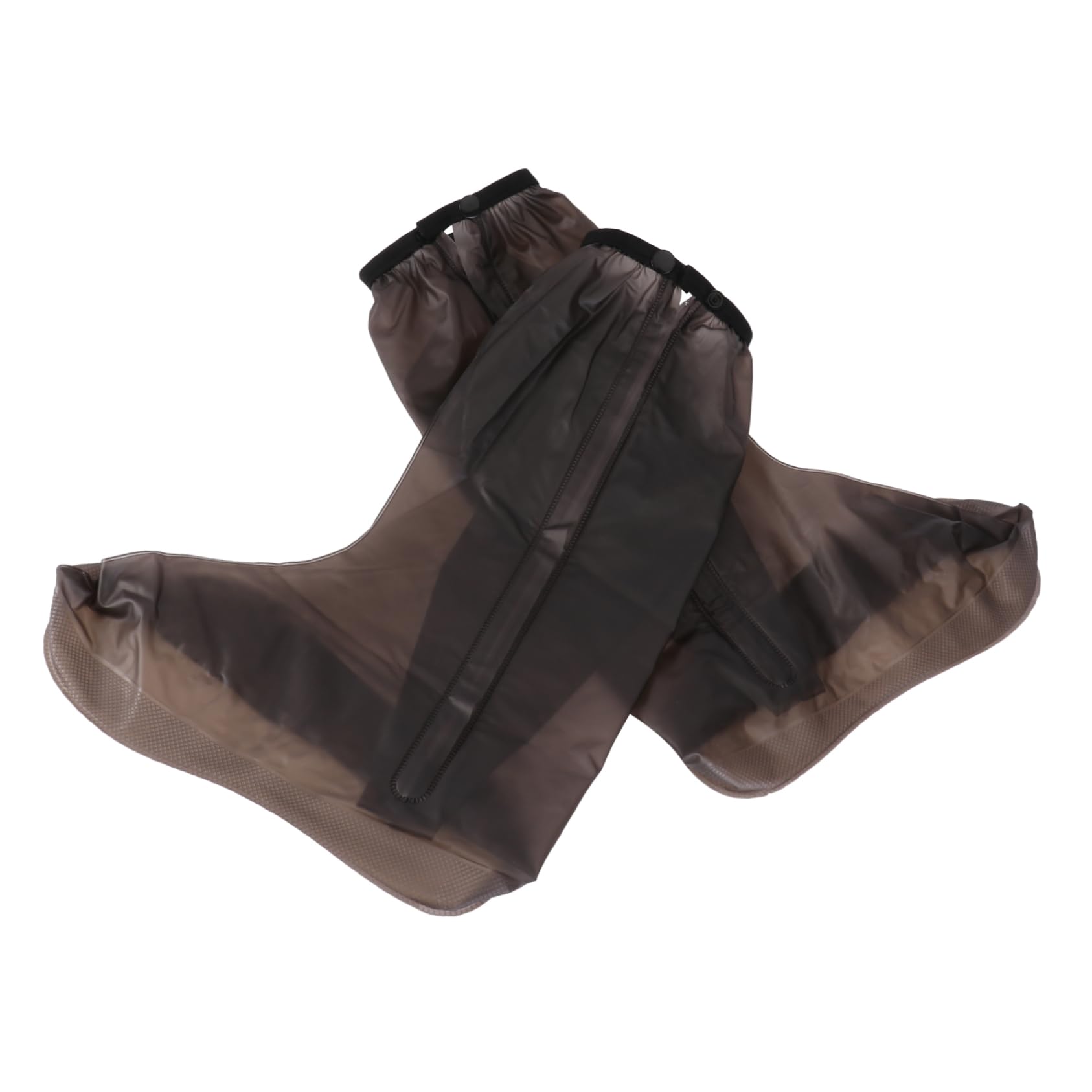 VICASKY 1pair PVC Overshoes XL Non- Rain Shoe for Adults High Tube Design Easy to Clean for Cycling and Outdoor Use Rainy Conditions Coffee