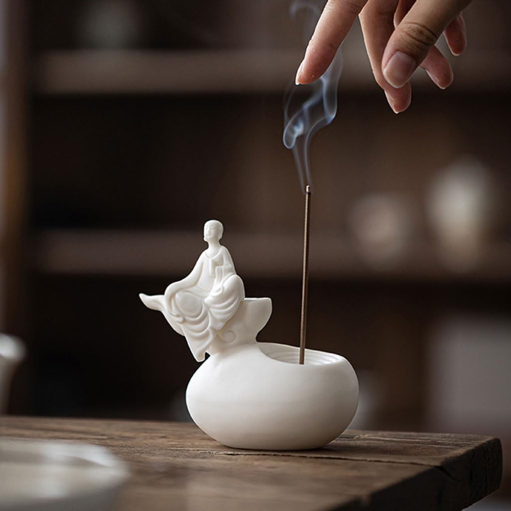 Incense Burner Chinese Ceramic Incense BurnerHome Interior Creative Incense Zen Incense Holder Incense Holder Ornaments Backflow Incense Burner