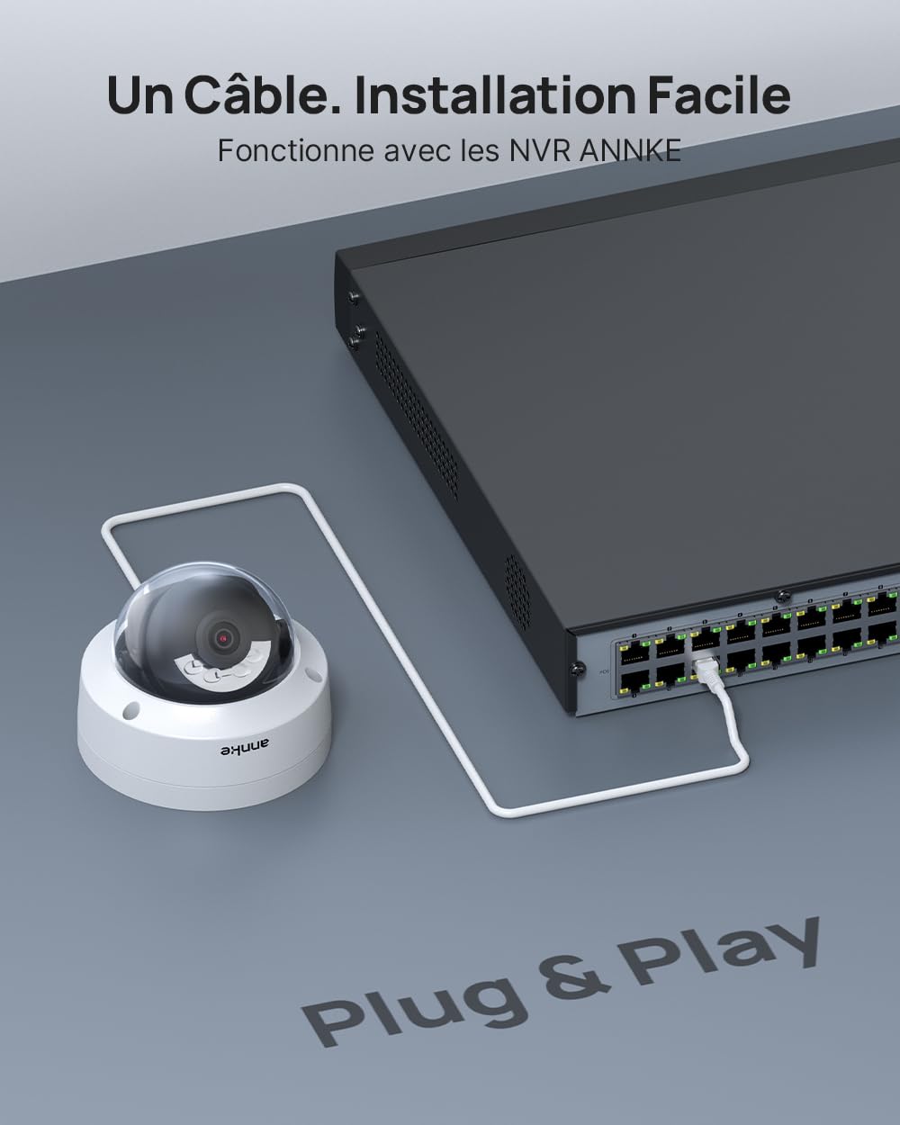 ANNKE Kit de Vidéosurveillance PoE 4K, NVR 16 Canaux avec HDD 4To