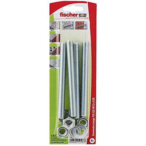 052587 Gewindeanker M12x120 K, Inhalt: 4 x Injektions-Gewindestange FIS GS M 12 x 120, Scheiben + Muttern