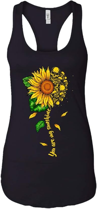 Sunflower skull tank top Clearance