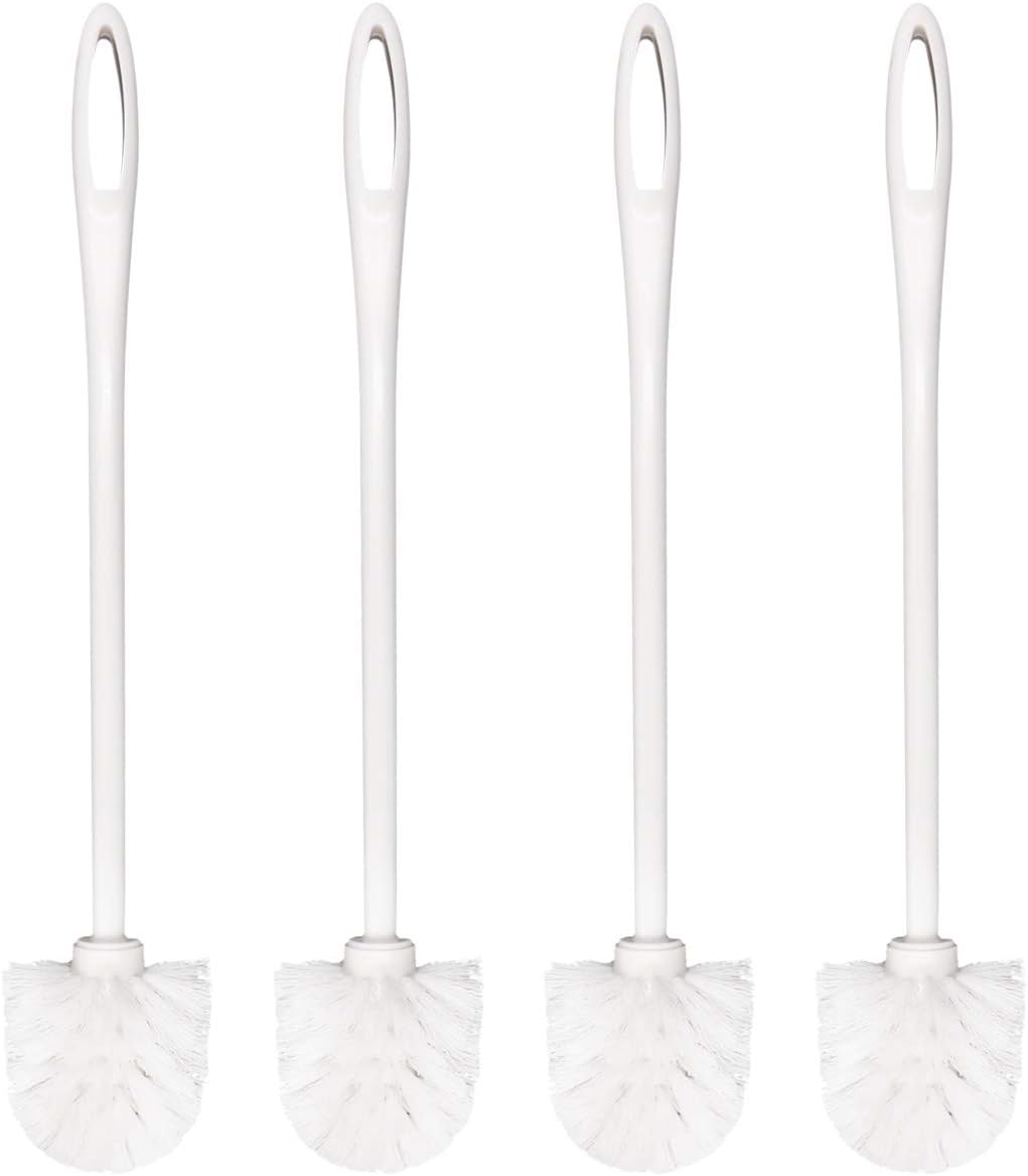 One-Day Sale: Up to 80% Off Topsky White Soft Bristle Long Handle Eco Plastic Toilet Brush Cleaner (2 Pack Longer)