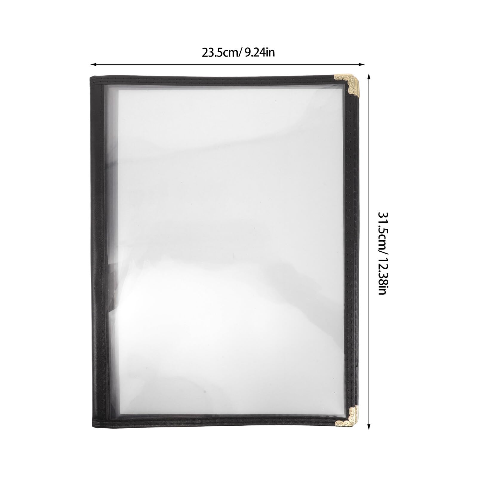 SHINEOFI Protège-menu Transparent en Pvc A4 5 Pages Insérables, Résistant aux Rayures, pour Restaurant et Présentation Élégante