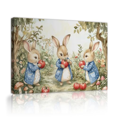 Lapin veste bleue illustrations murales pour une decoration de cuisine pleine de douceur et de charme