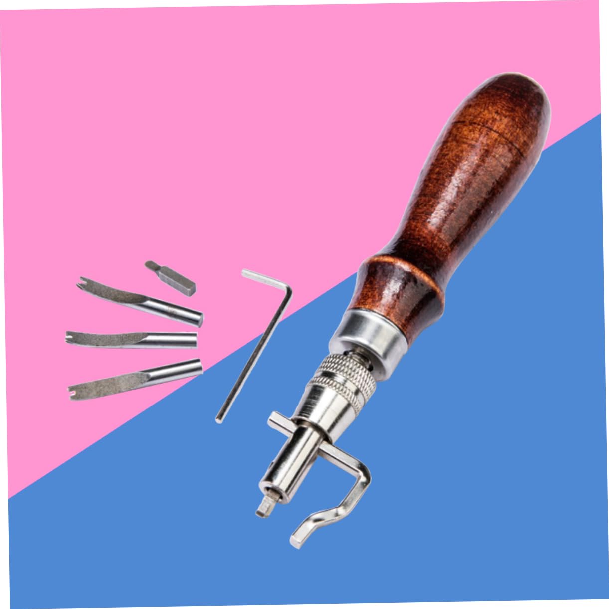 SHINEOFI 21pezzi Attrezzi Per Lavorazione Della Pelle Kit Professionale Con Smussatore e Scanalatore Per Cucitura Cuoio Per Borse Portafogli e Accessori Artigianali