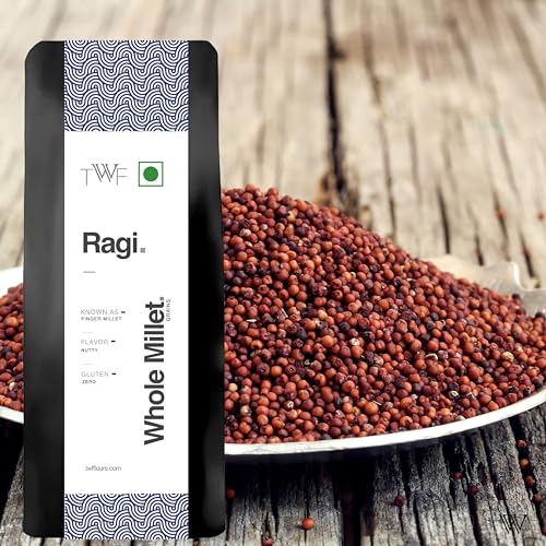 Image of TWF Unpolished Ragi Whole Millet | 500g | Finger Millet | Hulled | Naturally Gluten-Free | Nutrient-Rich Supergrain