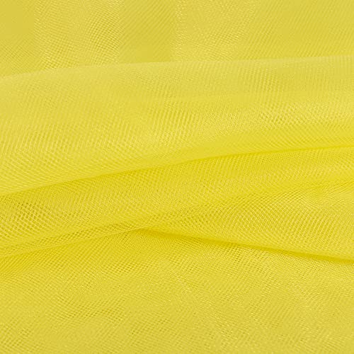 Tissu Tulle souple grande largeur uni Jaune - Au mètre