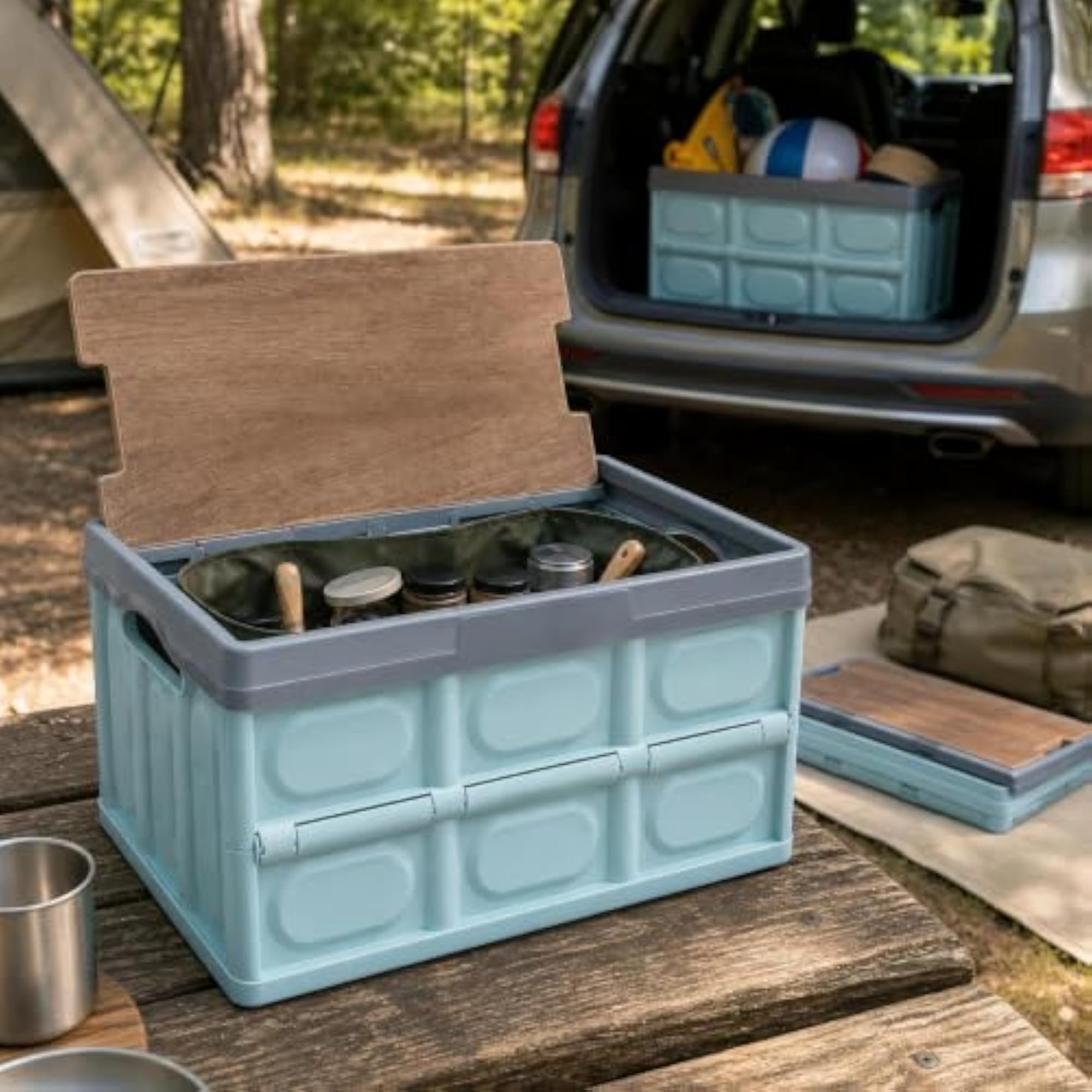 Foldable Storage Box for Camping and Home Organisation