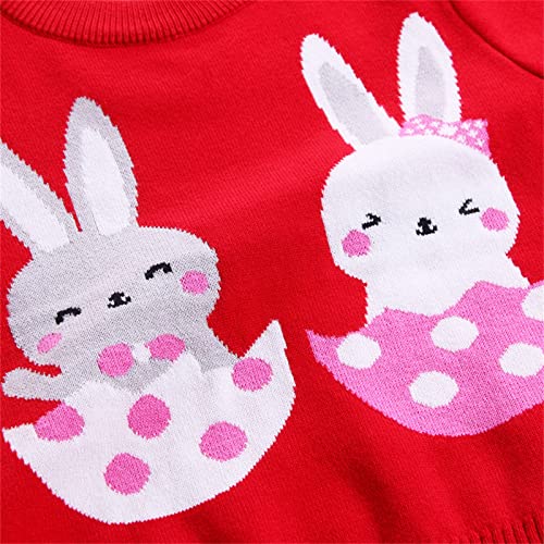 Toddler Boys Girls Knitted Sweater Rabbit Bunny Long Sleeve Pullover Tops Knitwear Blouse Tops Clothes3