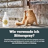 Sensipharm Bitterspray 100ml - Bittertropfen ohne Alkohol für Hunde und Katzen, Anti-Kau und Lecken Spray, Katzen Fernhaltespray Hunde für Möbel, Abwehrspray für Haustiere mit Bitteren Geschmack