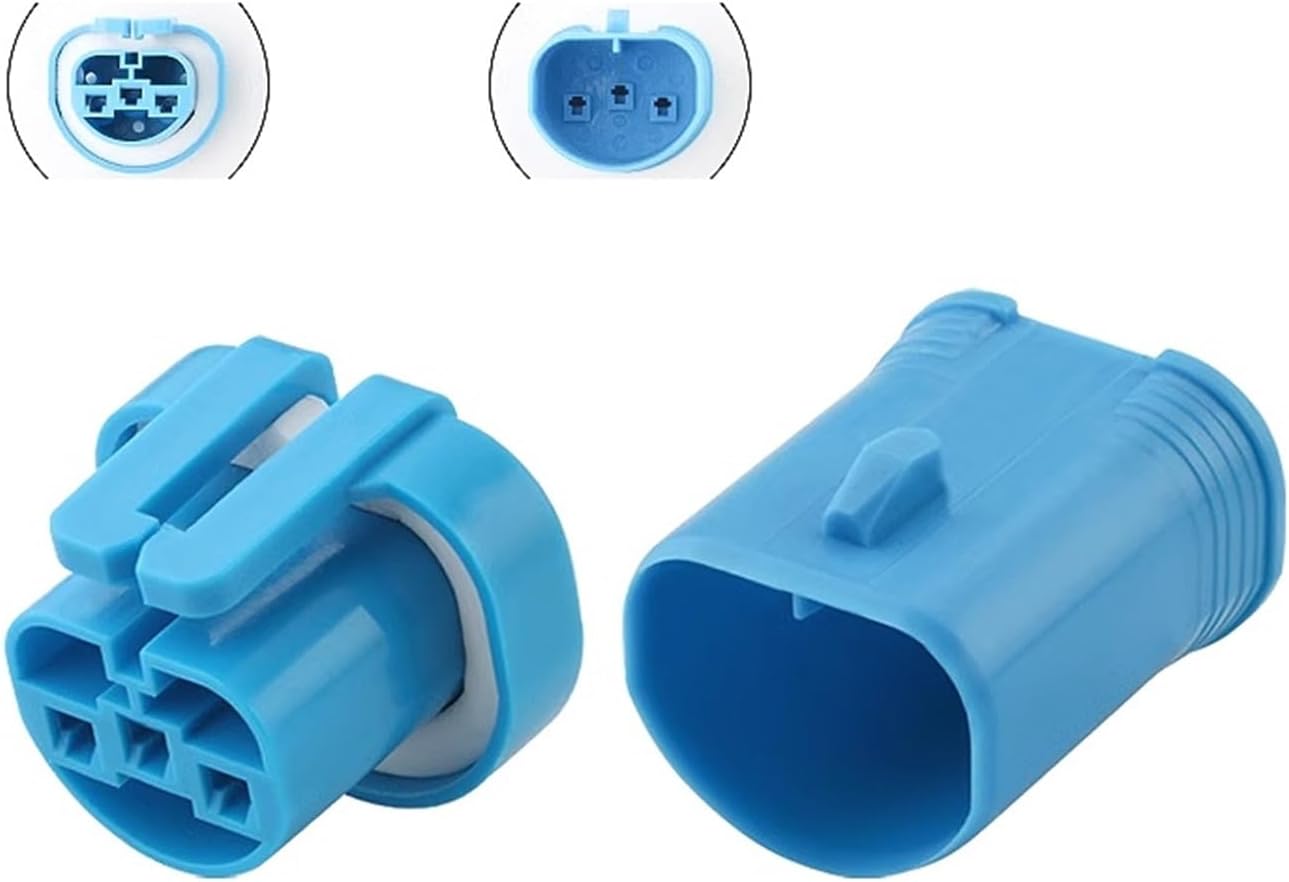 3Pin 12048369/2048371 Compatible With Car Harness Connector DJ9004-10/20 Blue 2Set With Terminal(Army green -2Sets)