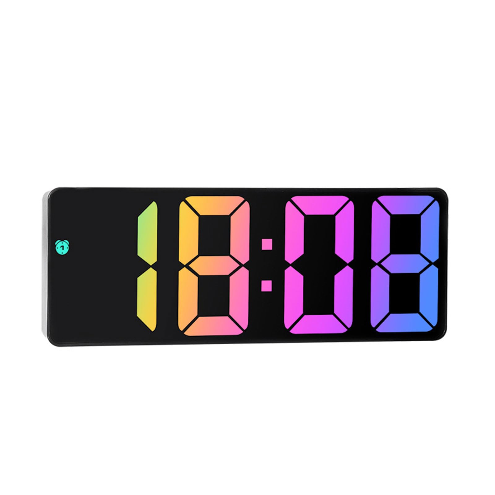 NRVTRE Large Display Digital Clock Digital Wall Alarm Clock with Date Temperature Dates Time Display Wall Mounted Desk Clocks Alarm Clocks for Bedrooms