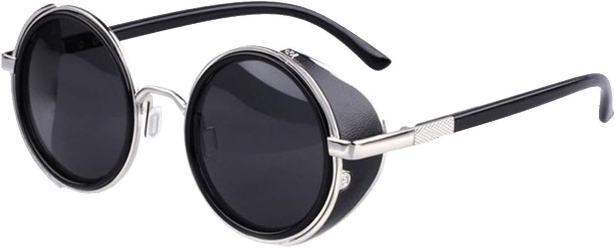 Arctic Star 80's Style Vintage Style Inspired Classic Round Sunglasses Very Popular (Silver frame)