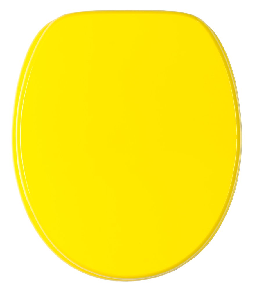 Sanilo Toilet Seat, Stable Hinges, Easy to Mount, Wooden Toilet Seat Yellow