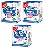 Gut & Günstig Schlagsahne 30% 3er Pack 3 x 200g Haltbare Sahne zum Kochen, Backen, für Tee, Kaffee