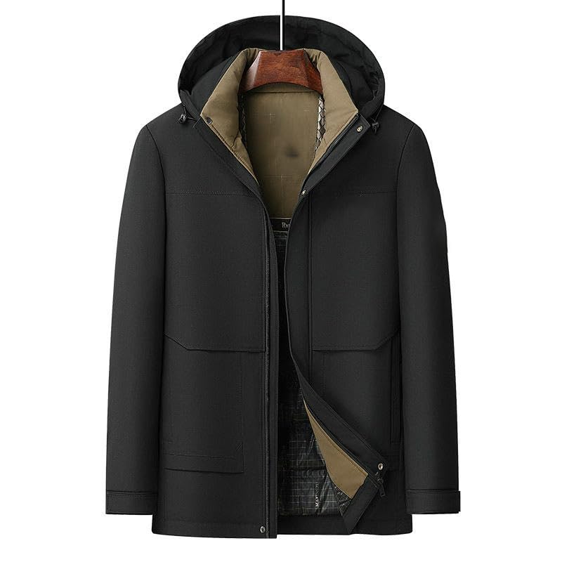 Veste d'hiver à capuche médiévale homme pardessus décontracté