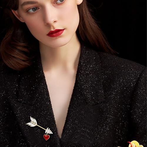 Image of Rhinestone Brooch for Women Rhinestone Brooches Pins Crystal Lapel Pin Jewelry Christmas Valentine's Day Gift for Wife Girlfriend