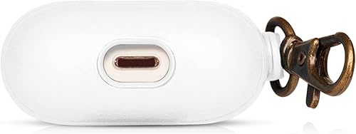 Miniatura 5 de Dreem Om Funda con clip para llavero compatible con AirPods 3 para Apple AirPods de 3 generación, funda de cuero vegano para hombres y mujeres,