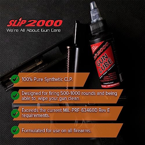 Slip 2000 Gun Lube - Penetrating Gun Lubricant Lubricating Clp Gun Cleaner - Combo Pack #TOP2