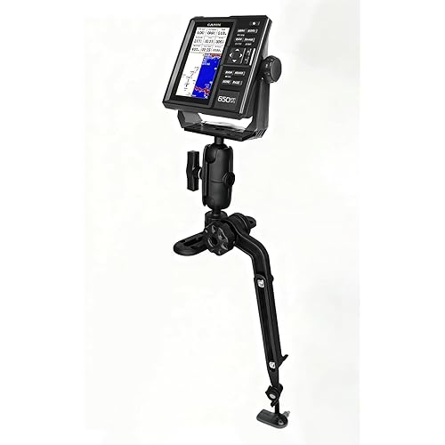 Strg Kayak Fish Finder Mount, Fish Finder Transducer Mount with Rectangle Plate and Transducer Arm Boat Marine Electronic Mounts Compatible with Garmin, Lowrance and More Fish Finders