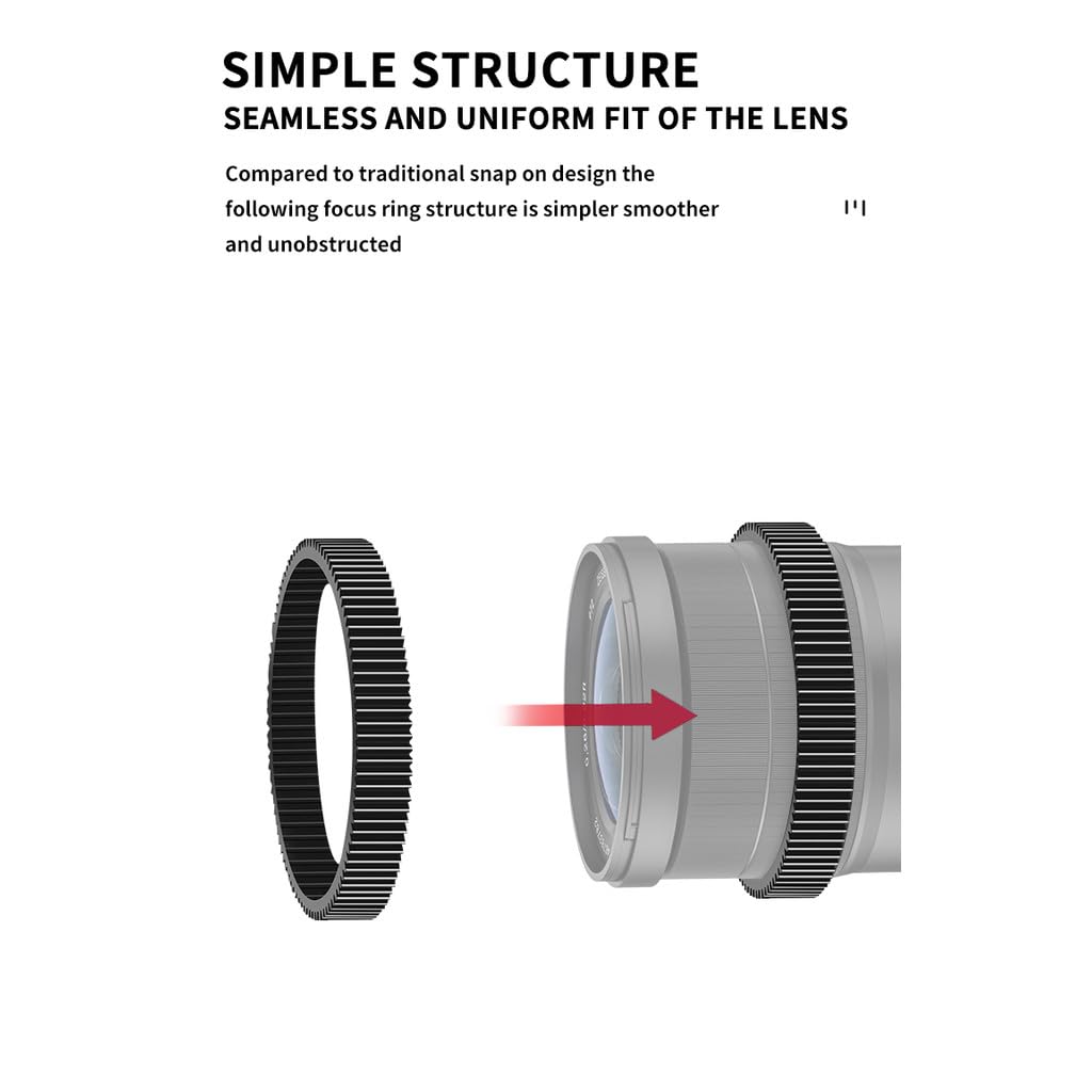 Anello di messa a fuoco senza cuciture per fotocamera, rotazione a 360°, silenzioso, 46 mm-80 mm, per fotocamera DSLR, accessori per studio fotografico (67-74 mm)