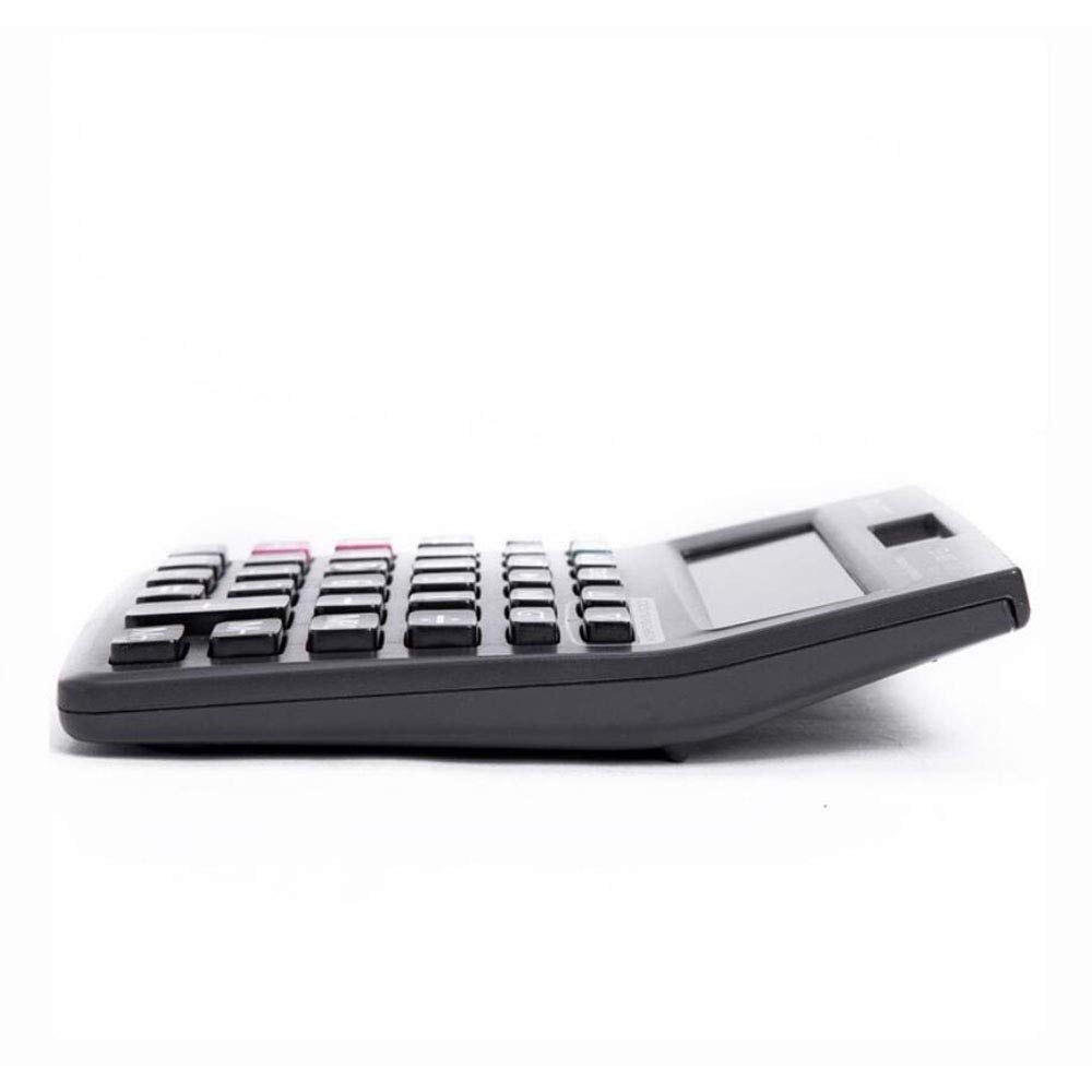 Calcolatrice elettronica da tavolo con display a 12 cifre for batterie solari Display LCD for ufficio nero