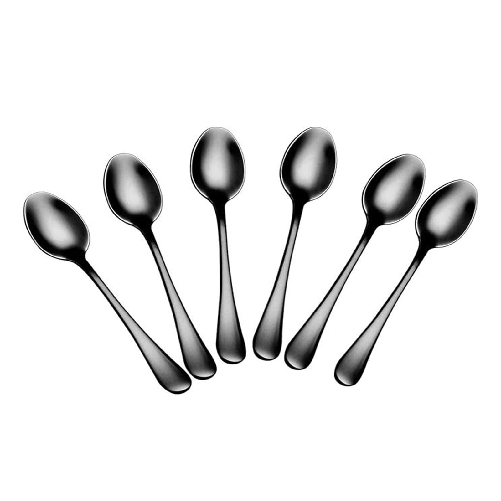 Jazuaiao 6Pcs Elegant Coffee Stirrers Stainless Steel Small Espresso Spoons for Mixing and Serving Meals Dessert Tea Appetizer Elegant Dessert Spoons