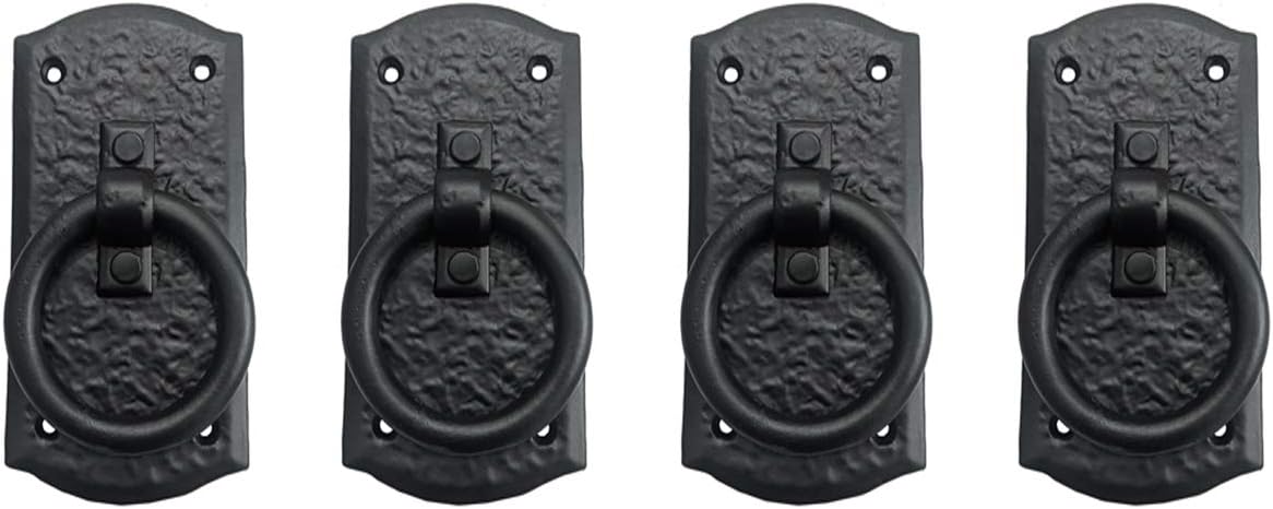Adonai Hardware "Zuriel" Antique Iron Door Knocker (4, Black Powder Coated)