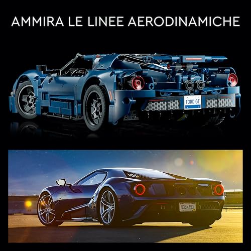 LEGO 42154 Technic Ford GT 2022, Kit Modellino di Auto da Costruire per Adulti, Idea Regalo per Uomo o Donna, Lui o Lei, Supercar in Scala 1:12 con Dettagli Originali, Set da Collezione - Immagine 2