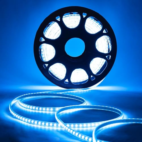 Image of Lexton Decorative 20 Meter Long 2400 LED Rope Light | Plug Sourced | Waterproof & Flexible LED Strip | Suitable for Home Decor, Outdoor Decoration, Diwali, Birthday, Christmas (Pack of 1, Ice Blue)