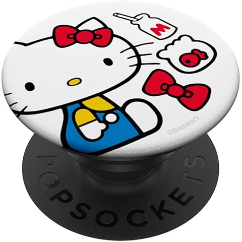 Hello Kitty Retro Favorite Things PopSockets Stand for Smartphones and Tablets PopSockets Adhesive PopGrip