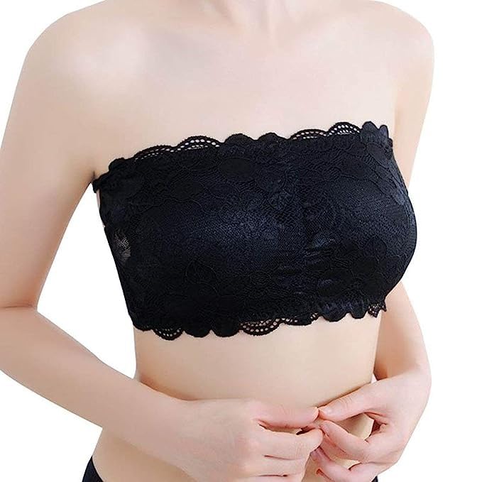 mtsh Women's Net Lace Tube Bra – Detachable, Strapless Everyday Innerwear for Girls & Women (Black)-picture-27