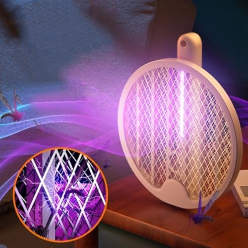 Raquete Mata Mosquitos 4 em 1 Eletrico Luz UV Automatico Mosca Pernilongo Mosquito Inseto Repelente