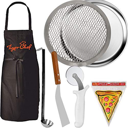Tiger Chef 8" Pizza Making Kit. Pizza Pro Set Includes Kitchen Tools to