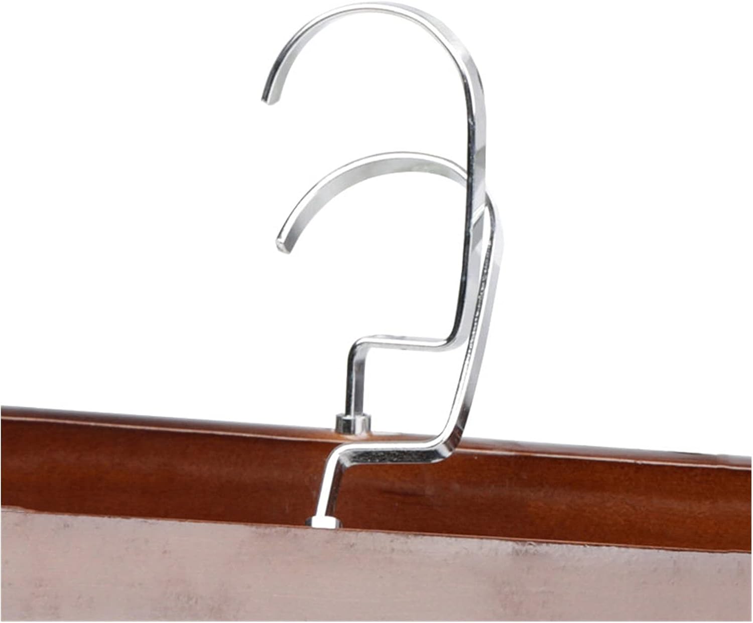 Multifunctional Wooden Closet Wardrobe Velvet Pants Hanger Organizer Storage Hangers 5pcs Save Space Trousers Skirt Clips Rack(Antique (Velvet),10pcs)
