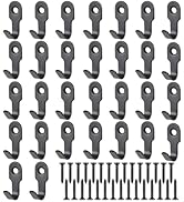 Haken zum Schrauben,30 Stück Wandhaken Schwarz Edelstahl,27mm Kleine Schrauben kleiderhaken Vinta...