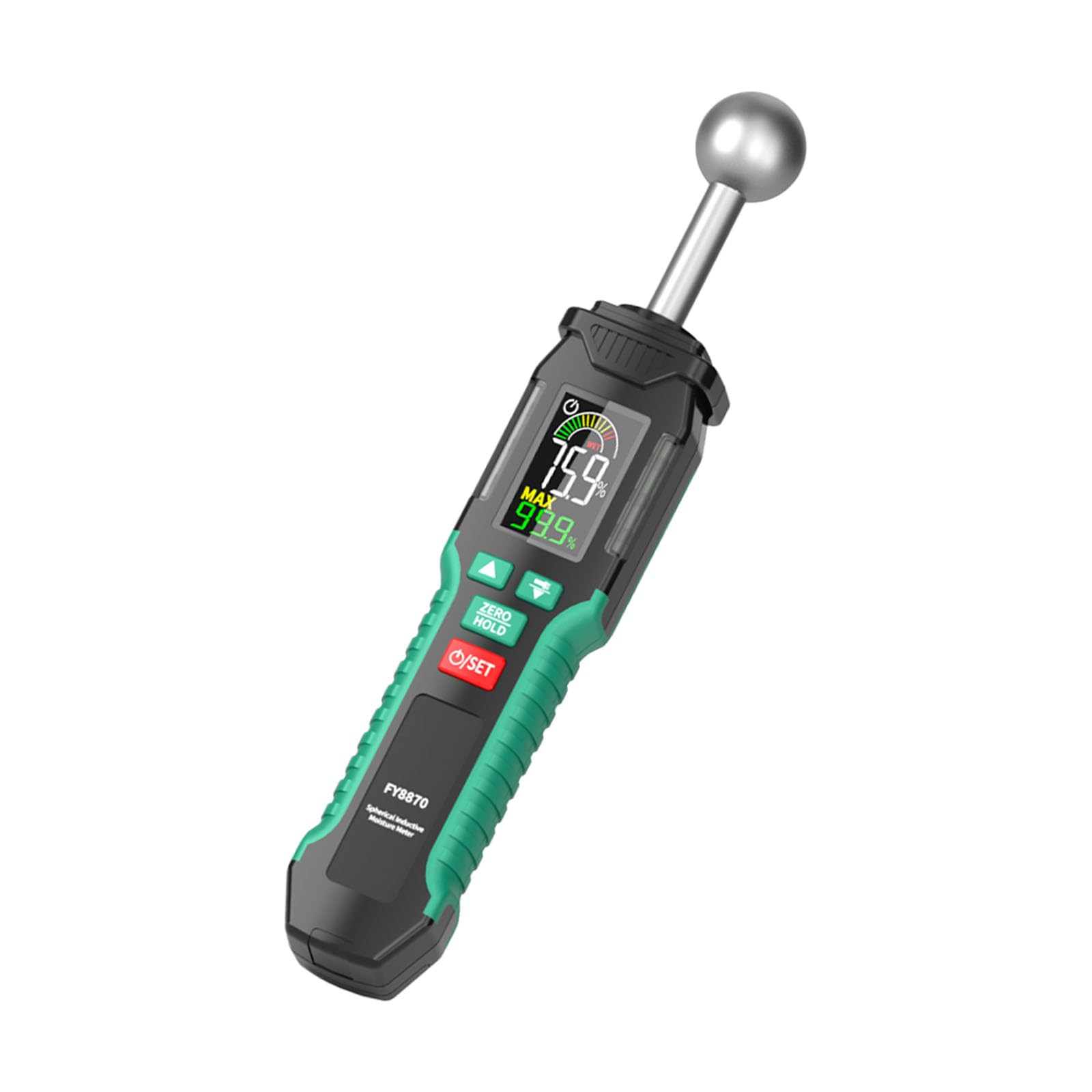 Hsyzygian Light/Red/Yellow Pinless Digital Wood Meter 0.1-99.9% Water Leak Detector Timbers Damp Detectors With Digital Display Water Leak Detectors